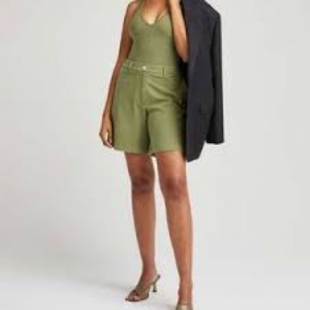 RicherPoorer rustic city short olive green women’s‎ size XS new with tags modern - Picture 2 of 12